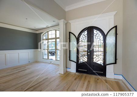Interior view modern living room with of house after reconstruction Interior view modern living room with of house after reconstruction 117905377