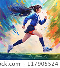 A girl running forward towards her dreams 117905524