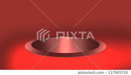 3d round hole in a red background concept series 1683 3d round hole in a red background concept series 1683 117905530