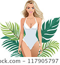 Beautiful woman in swimsuit 117905797