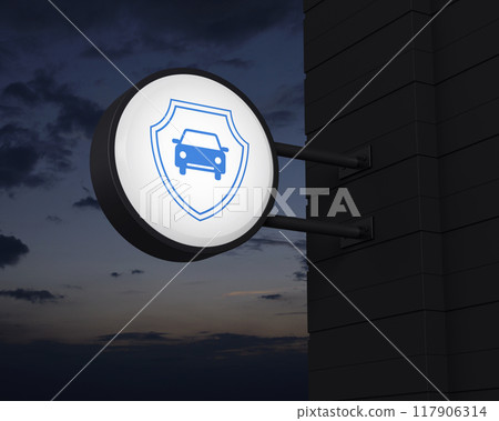 Business automobile insurance concept, 3D rendering Business automobile insurance concept, 3D rendering 117906314