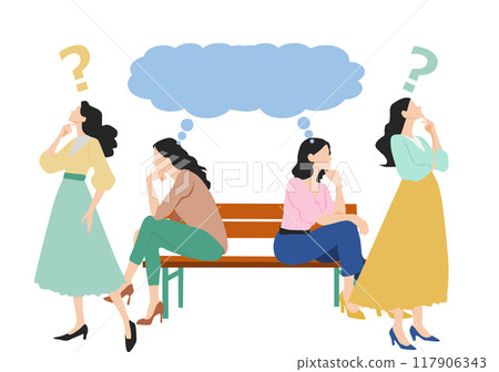 一個女人思考的插圖 一個女人思考的插圖 117906343