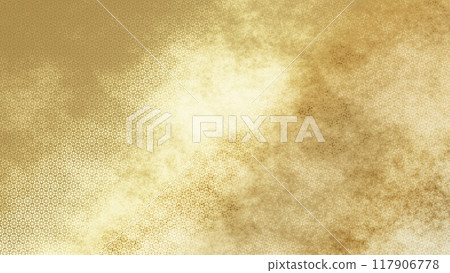 Golden Japanese pattern background Golden Japanese pattern background 117906778