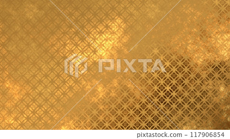 Golden Japanese pattern background 117906854