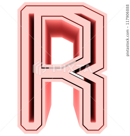 3D rendered illustration. Decorative letter. Custom art font. 3D rendered illustration. Decorative letter. Custom art font. 117906888