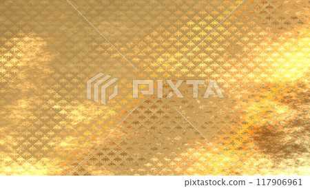 Golden Japanese pattern background Golden Japanese pattern background 117906961