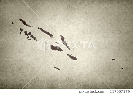 Map of the Solomon Islands on a paper Map of the Solomon Islands on a paper 117907179