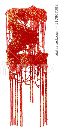 Metal music style font. Dripping letter with blood stains. Decorative lettering. Metal music style font. Dripping letter with blood stains. Decorative lettering. 117907398