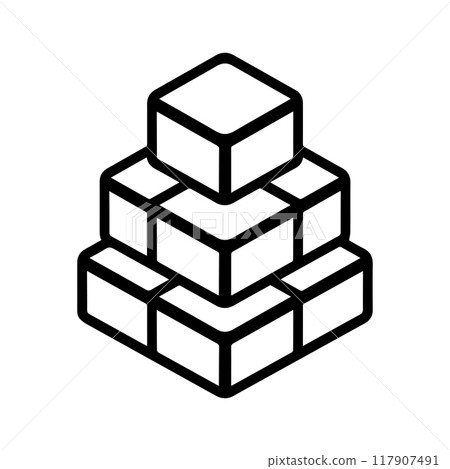 Bricks icon or modern line symbol. Vector line art and icon design with bold outline. Black and white Pixel Perfect minimalistic symbol isolated white background. Silhouette simple thin sign Bricks icon or modern line symbol. Vector line art and icon design with bold outline. Black and white Pixel Perfect minimalistic symbol isolated white background. Silhouette simple thin sign 117907491