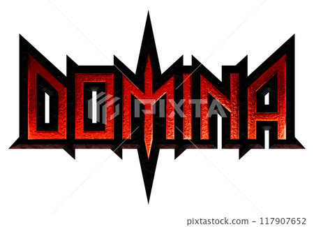 3D rendered illustration. Decorative lettering. Art font. 117907652