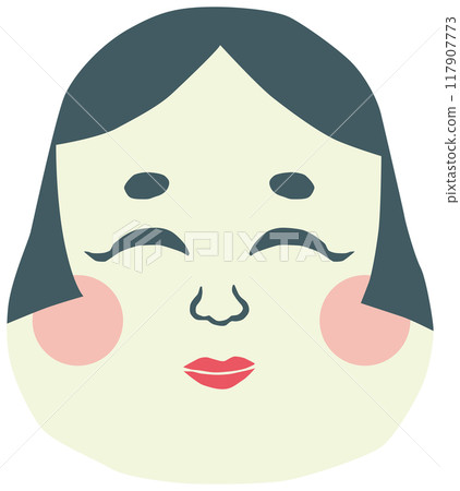 Okame Otafuku Fukuwarai Vector Material Okame Otafuku Fukuwarai Vector Material 117907773