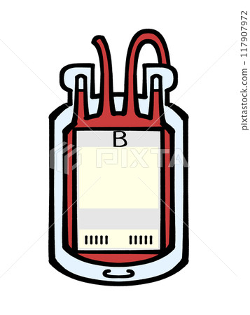Illustration material of blood bags for infusion and transfusion 117907972