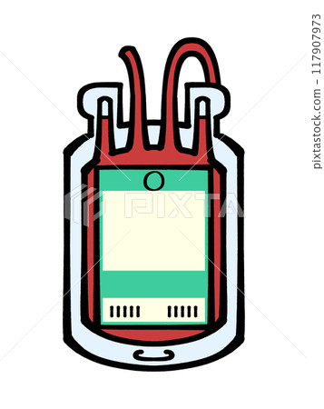 Illustration material of blood bags for infusion and transfusion 117907973