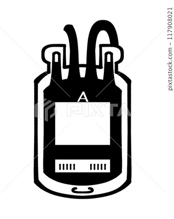 點滴/輸血用血袋插畫素材 117908021