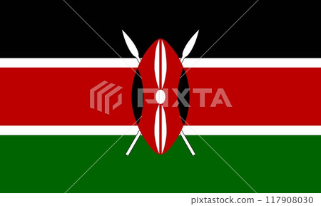 Kenya flag national material design	 Kenya flag national material design	 117908030