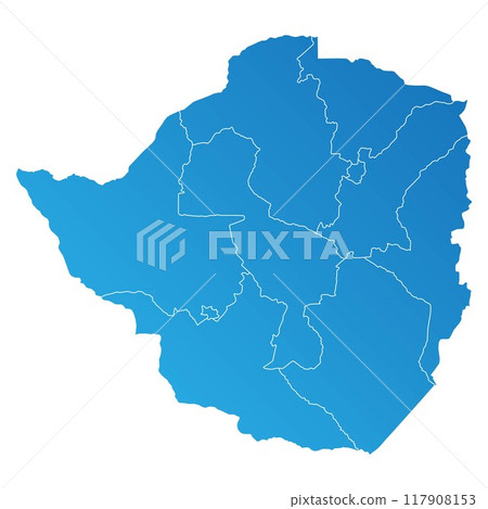 Zimbabwe province Country land Map	 117908153