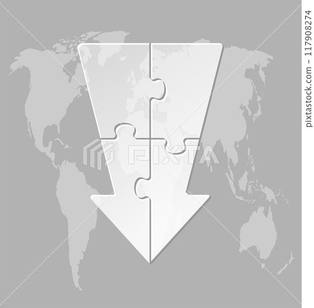 Diagram infographic for 4 steps, arrow down Diagram infographic for 4 steps, arrow down 117908274