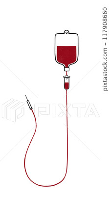 Blood transfusion illustration Blood transfusion illustration 117908660