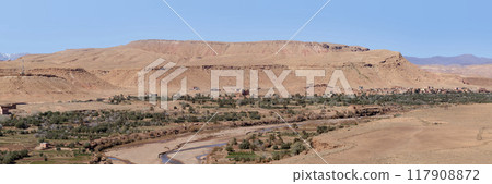 Panoramic view of the valley of Ounila in Morocco Panoramic view of the valley of Ounila in Morocco 117908872