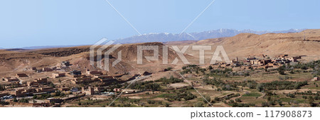 Panoramic view of the valley of Ounila in Morocco Panoramic view of the valley of Ounila in Morocco 117908873