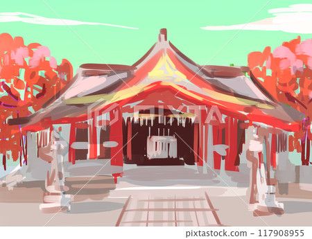 Approximate shrine background: Autumn Approximate shrine background: Autumn 117908955