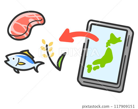 Illustration of hometown tax payment Illustration of hometown tax payment 117909151