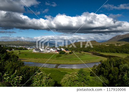Village Kyleakin Near Skye Bridge On The Isle Of Skye At The Atlantic Coast in Scotland, UK 117910006