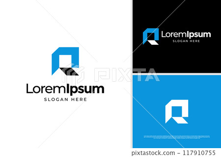 House letter R real estate logo vector design template 117910755