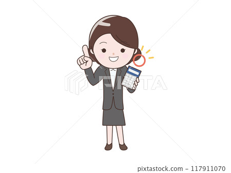 拿著計算器的女商人 117911070