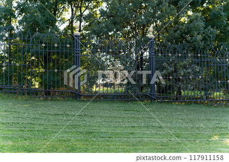 plating symbol scepter moscow museum tsaritsyno nature palace double-headed emperor king fence arms 117911158