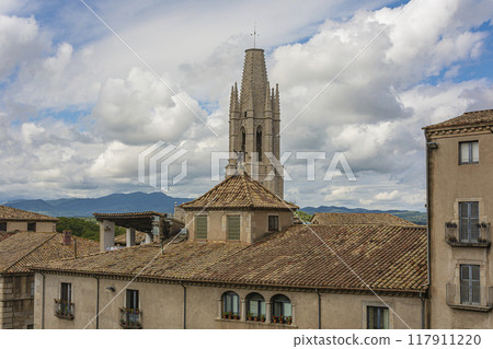 Bell tower of the Church of St. Philip (Girona, Spain) 117911220