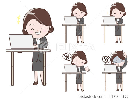 Standing desk work set 117911372