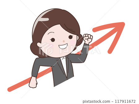 Businesswoman aiming to step up 117911672