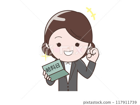 一位商人很高興在發薪日看到他的銀行存摺 117911739