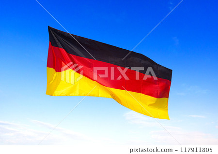 Waving flag of Germany 117911805