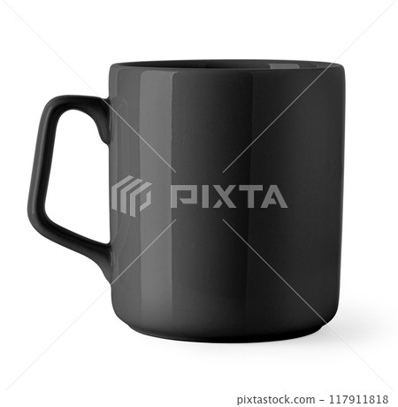 Black ceramics mug isolated 117911818