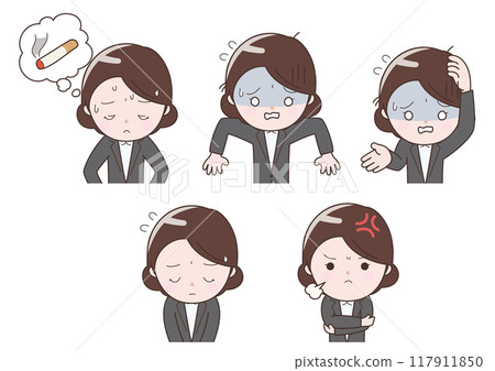 表達負面情緒的女商人 表達負面情緒的女商人 117911850
