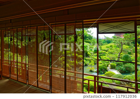 Homma Family Villa Seienkaku, Blinds and Garden, Homma Museum of Art 117912036