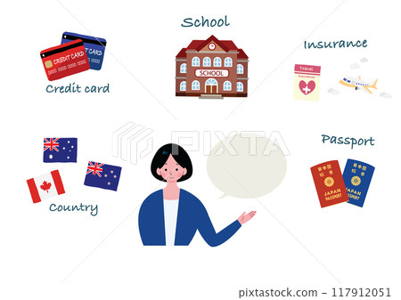 A woman from a study abroad agency explaining how to prepare for studying abroad A woman from a study abroad agency explaining how to prepare for studying abroad 117912051