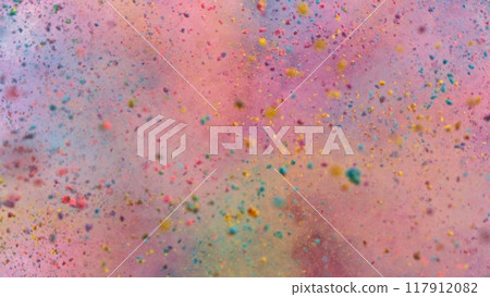 Coloured Powder Particles, Holi Smoke Colours. 117912082