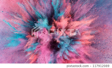 Coloured Powder Explosions, Holi Smoke Colours. 117912089