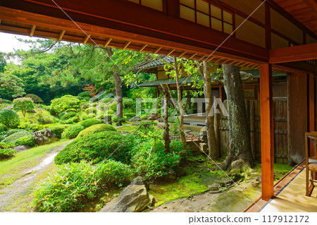 本間美術館從本間家庭別墅青園閣俯瞰花園 117912172