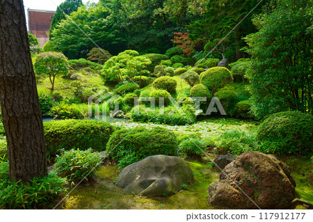 Homma Family Villa: View of the garden from Seienkaku, Homma Museum of Art 117912177