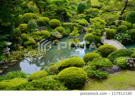 Homma Family Villa: View of the garden from Seienkaku, Homma Museum of Art 117912180