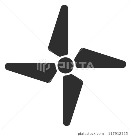 Propeller black icon. Wind symbol. Air fan 117912325