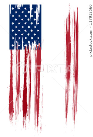 American flag, distressed, torn American flag, distressed, torn 117912560