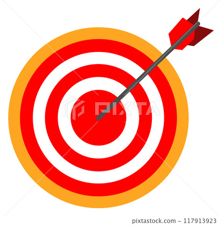 Arrow aim board. Bullseye icon. Color target Arrow aim board. Bullseye icon. Color target 117913923