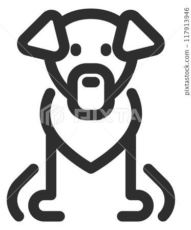 Dog line icon. Pet symbol. Puppy sign 117913946