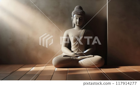 concrete Buddha statue minimalism style 117914277