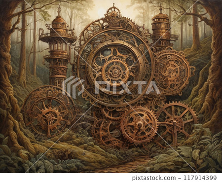 Large decorated clock 117914399